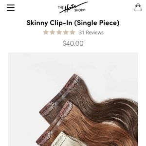 3x The hair shop Skinny Clip-In dark brown